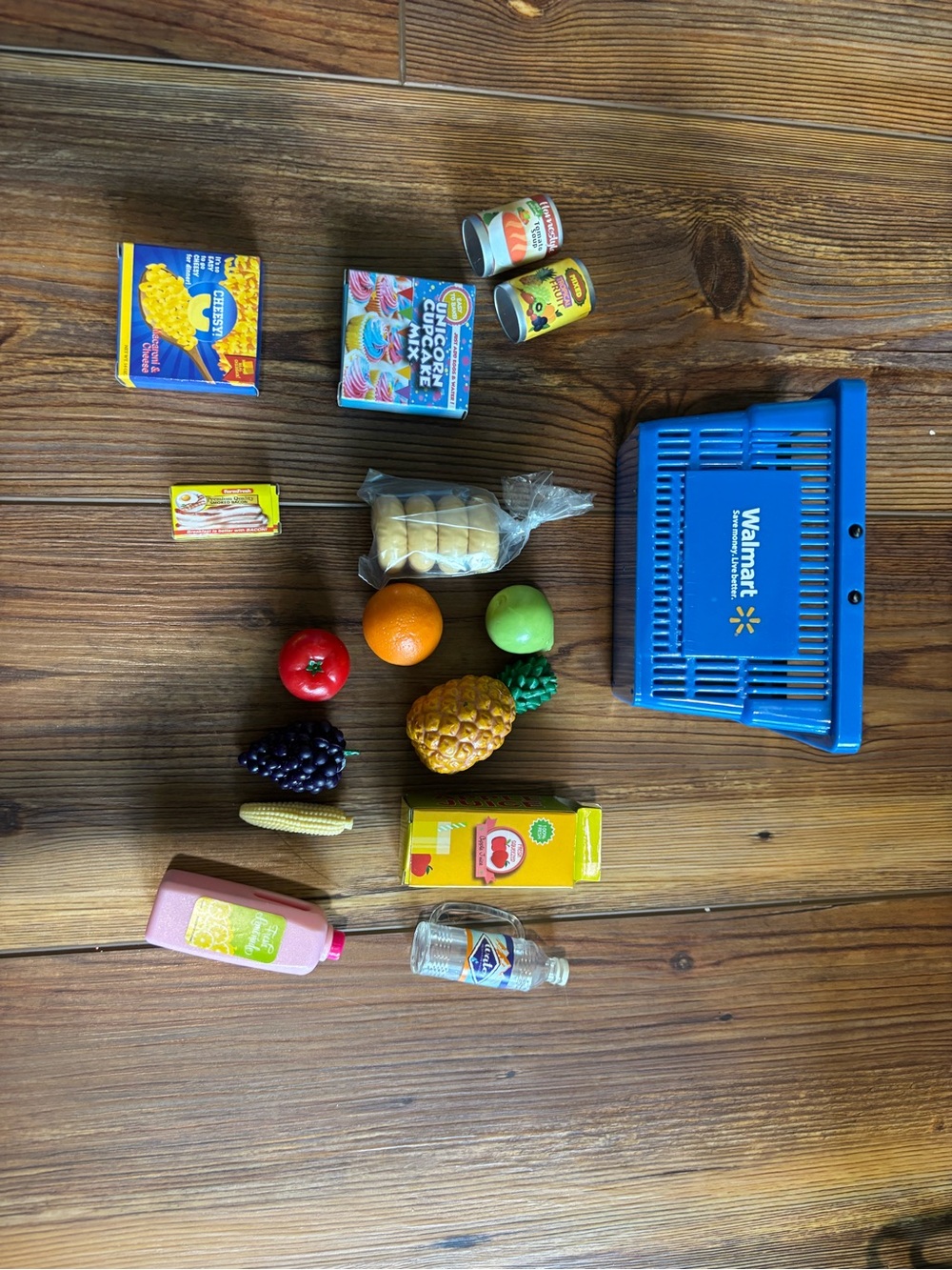 My Life As, 18” Walmart Blue Toy Shopping Basket with Play Food